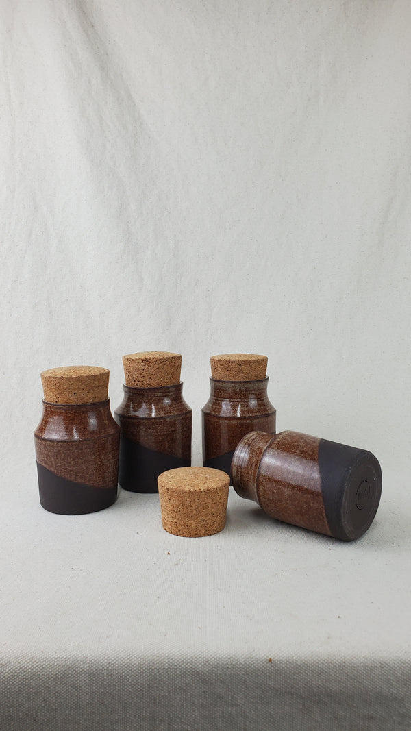 Corked Stoneware Jar